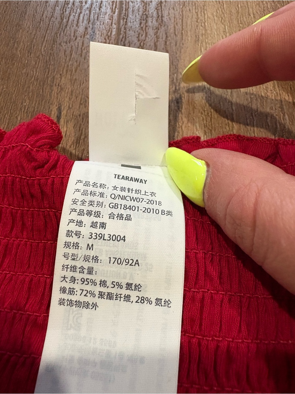Hollister Red Smocked Tube Top - Picture 4 of 5